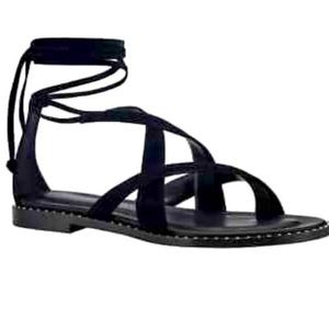 Tamara Mellon suede studded gladiator sandals. Size 40 ( US 10).